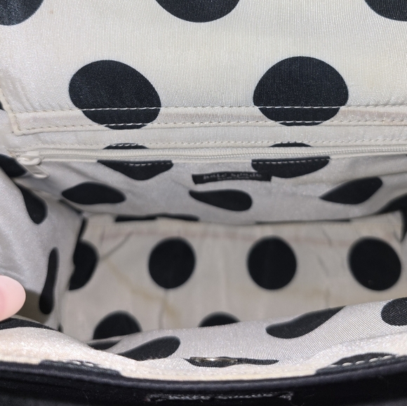 Kate Spade Sam Bag. Black Nylon with polka dots interior. EUC - Picture 11 of 13